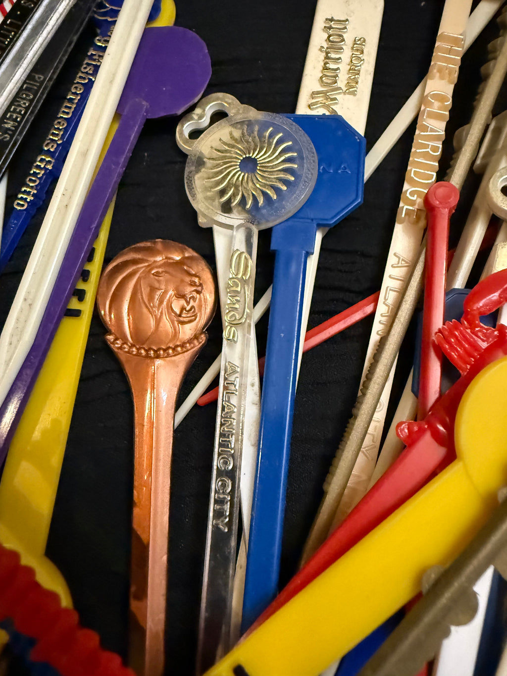 Vintage plastic swizzle sticks