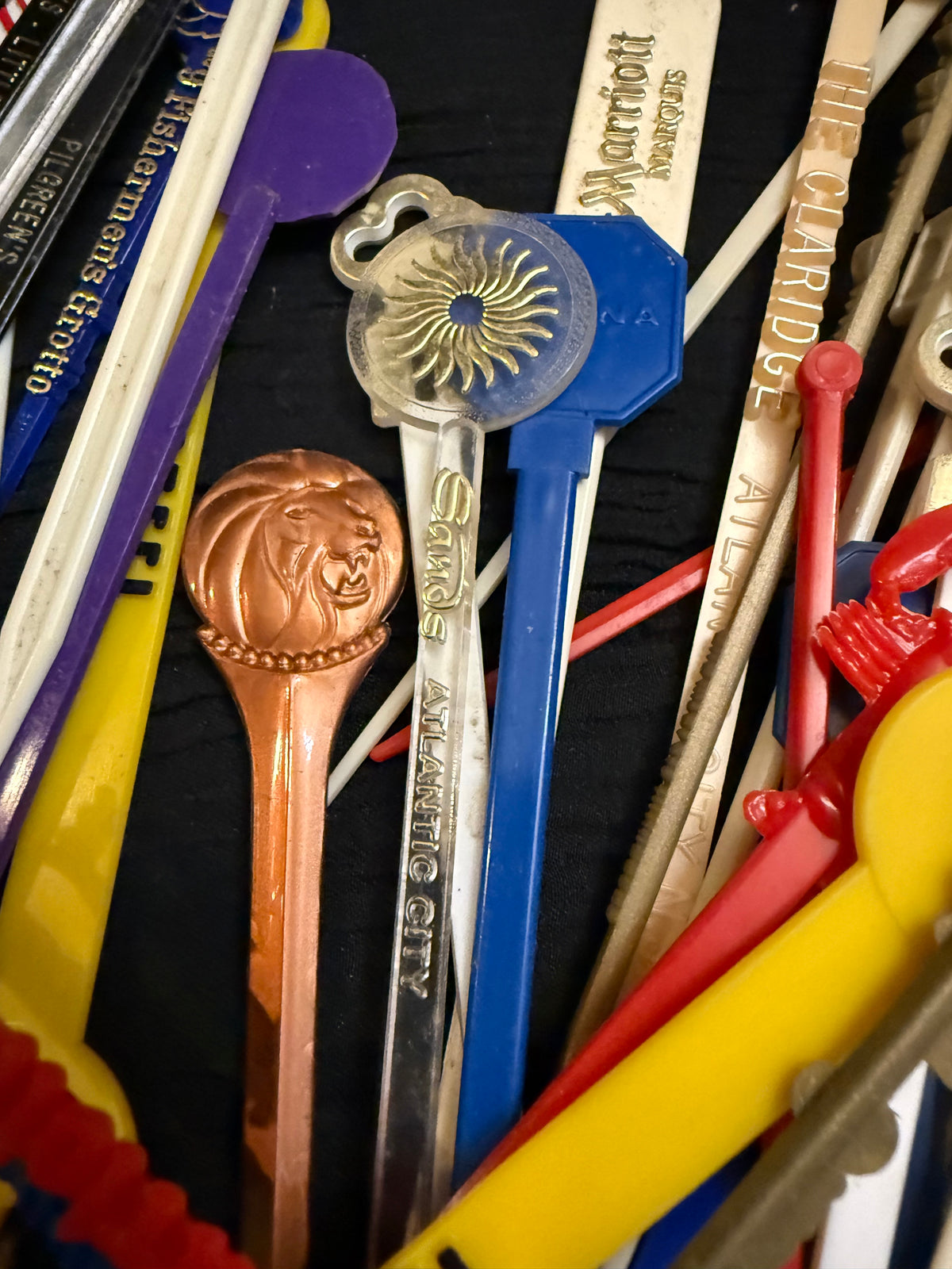 Vintage plastic swizzle sticks