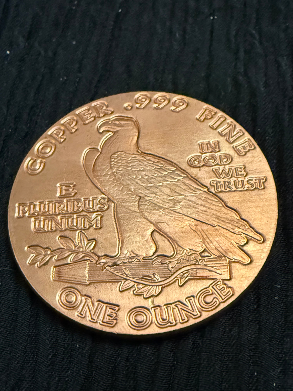 1911 Indian Head Design – 1 oz .999 Fine Copper Round