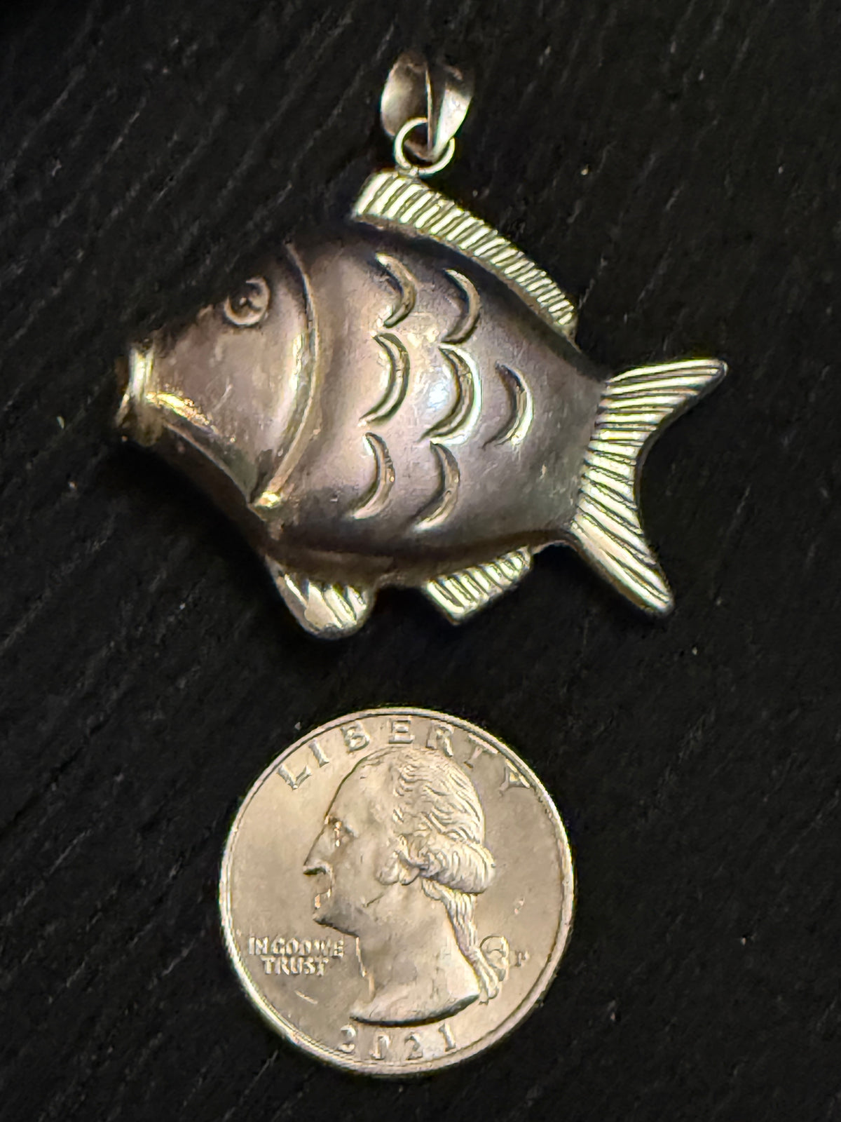 Sterling Silver “Puffy Fish” Pendant