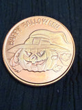 Happy Halloween Pumpkin Witch 1 AVDP Oz .999 Fine Copper Round – Osborne Mint