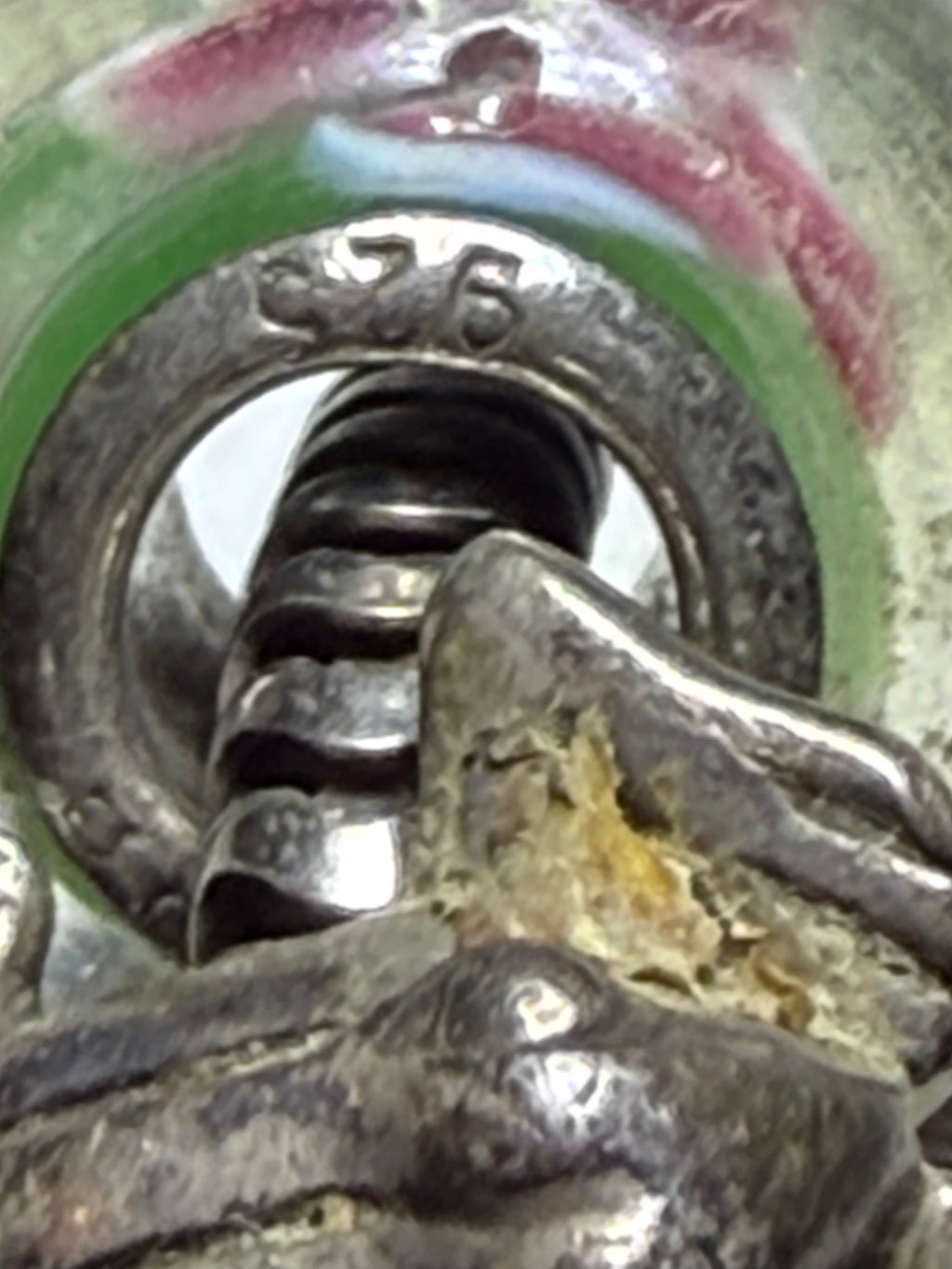 Sterling and glass bead bracelet