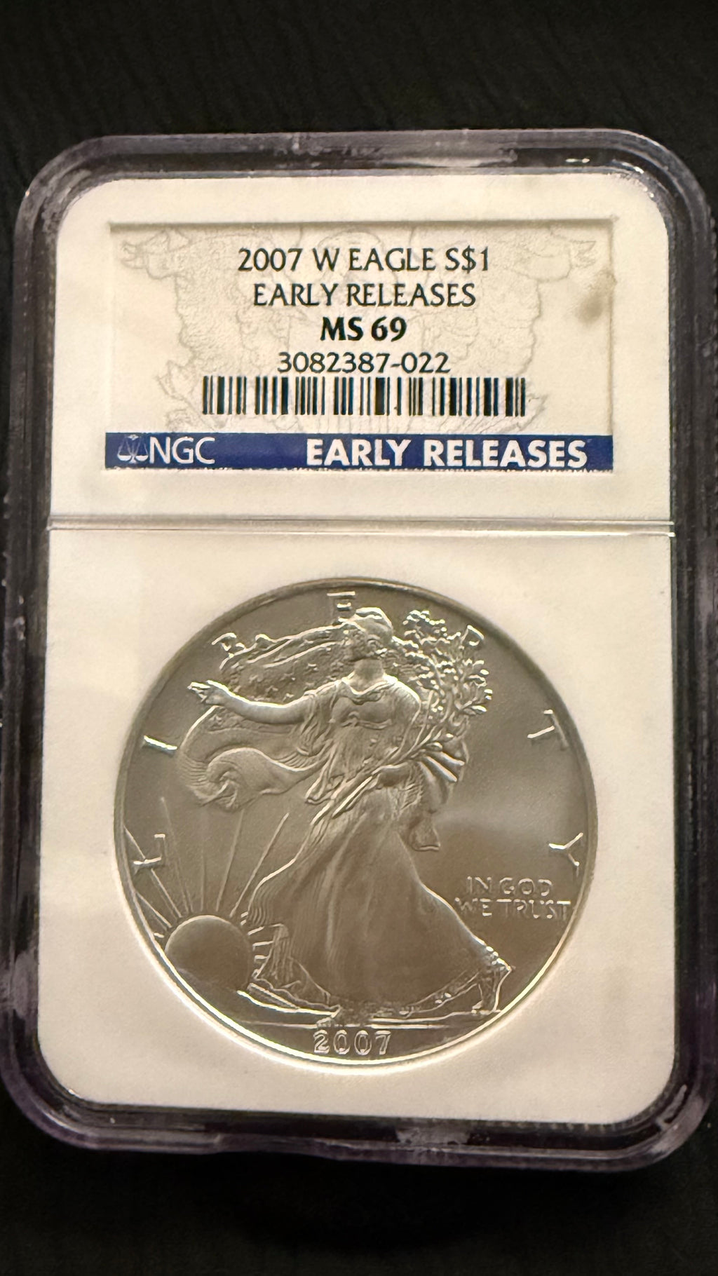 2007-W American Silver Eagle — NGC MS69 Early Releases