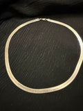 Sterling silver herringbone necklace