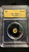 ICG MS70 Eye of Ra 1/500 oz .9999 Fine Gold Round