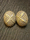 Vintage Sterling Oval Earrings