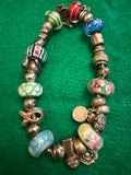 Sterling and glass bead bracelet