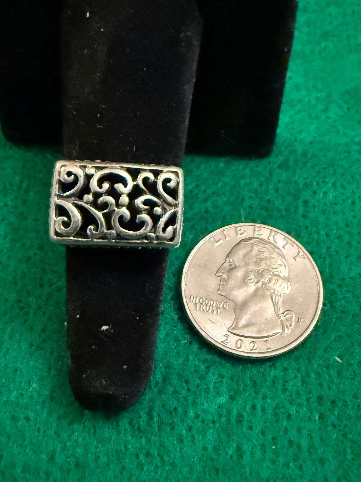Sterling Silver Scroll Ring size 6