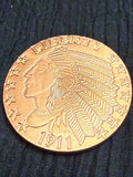 1911 Indian Head Design – 1 oz .999 Fine Copper Round