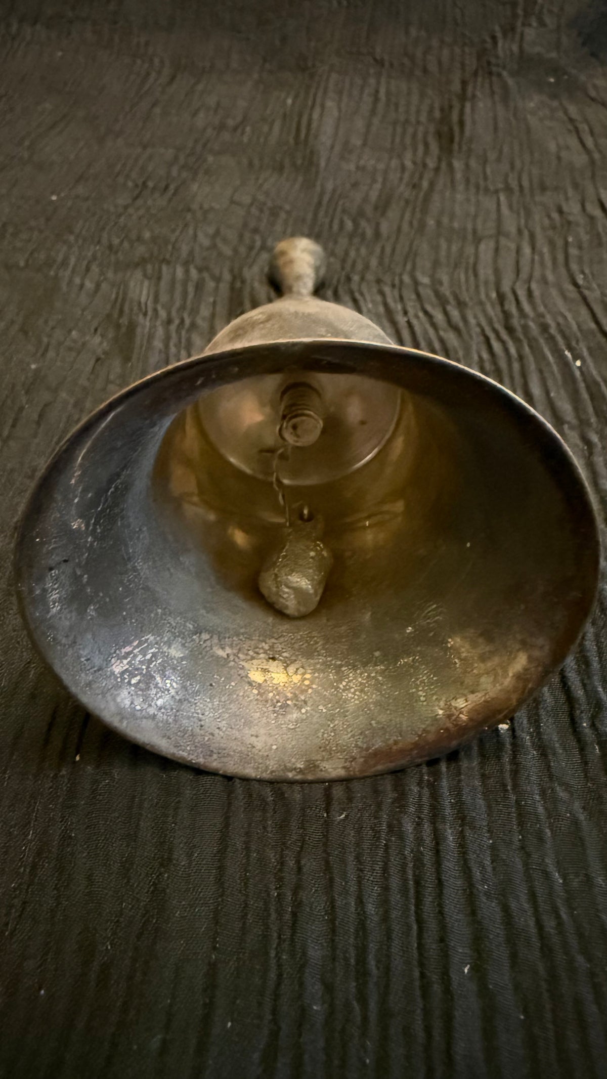 Vintage Silver-Plated Brass Hand Bell