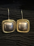 Sterling silver square drop dangle earrings