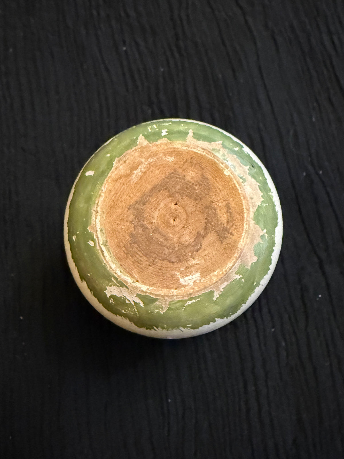 Vintage Hand-Painted Wooden Mushroom Trinket Box