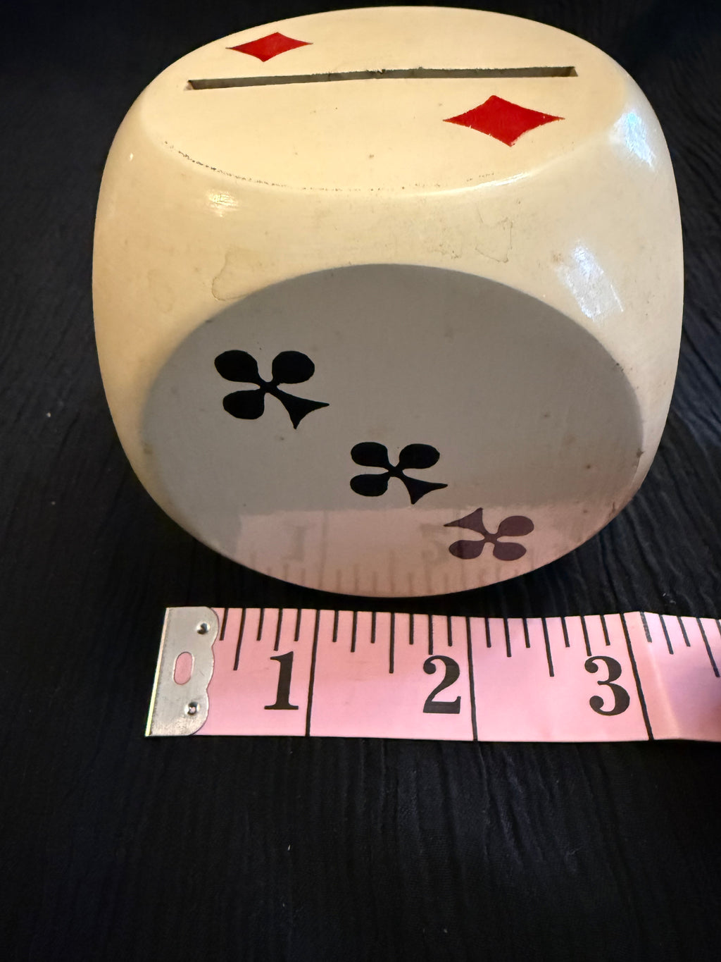 Vintage French Playing Card Dice Bank