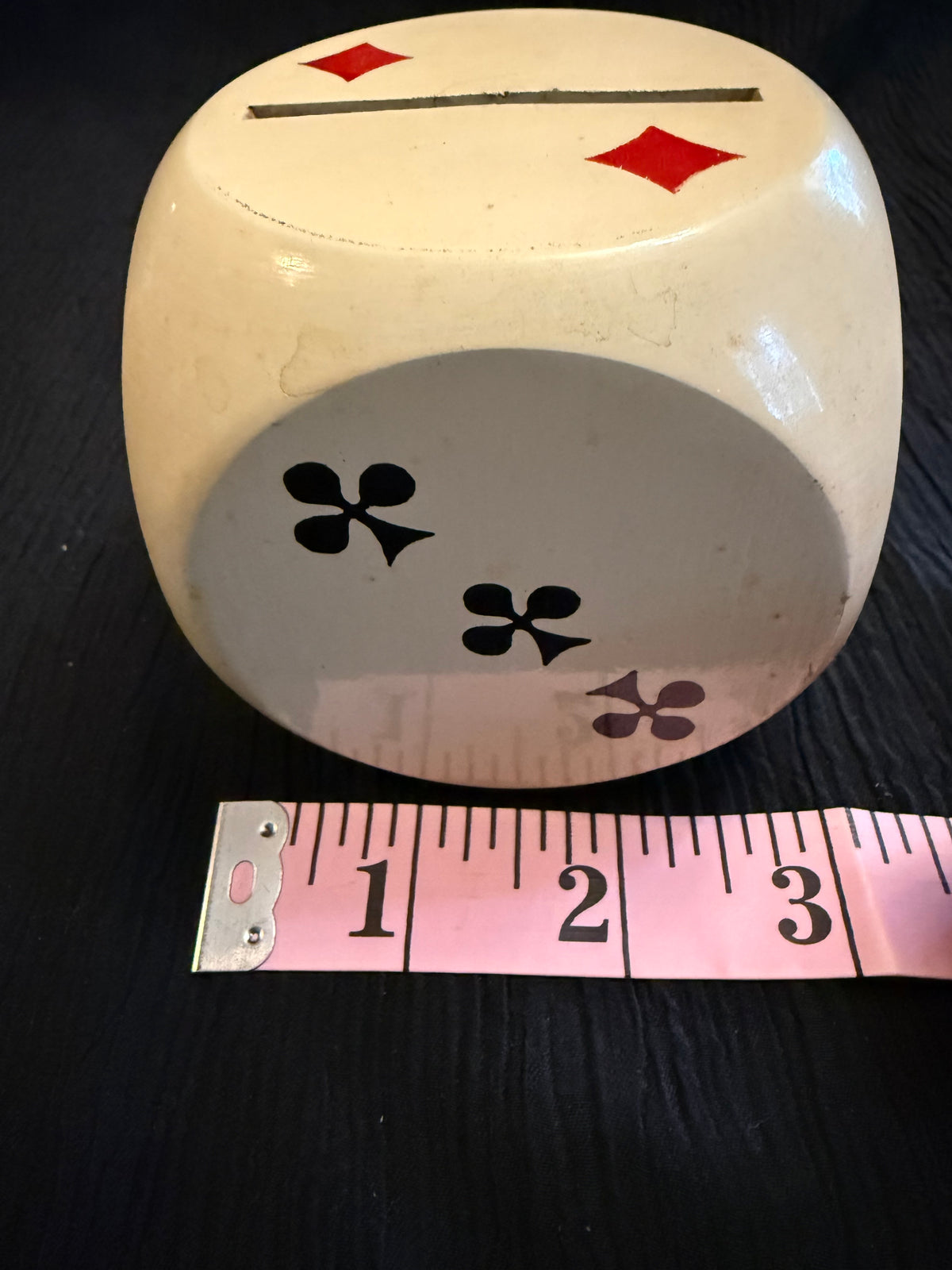Vintage French Playing Card Dice Bank