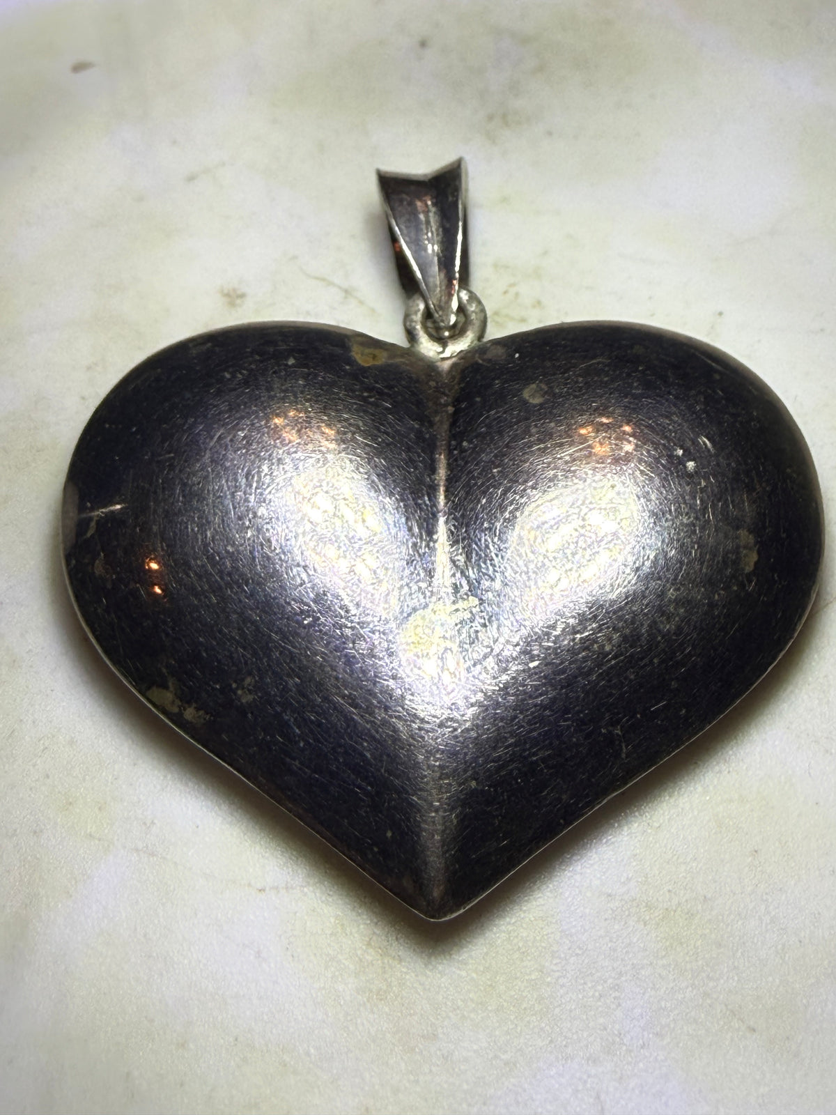 Vintage Sterling Silver “Puffy Heart” Pendant