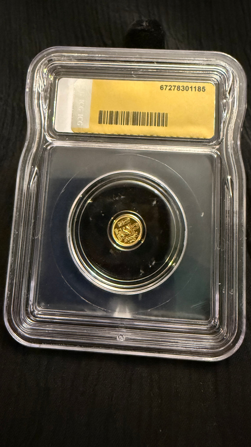 ICG MS70 Eye of Ra 1/500 oz .9999 Fine Gold Round