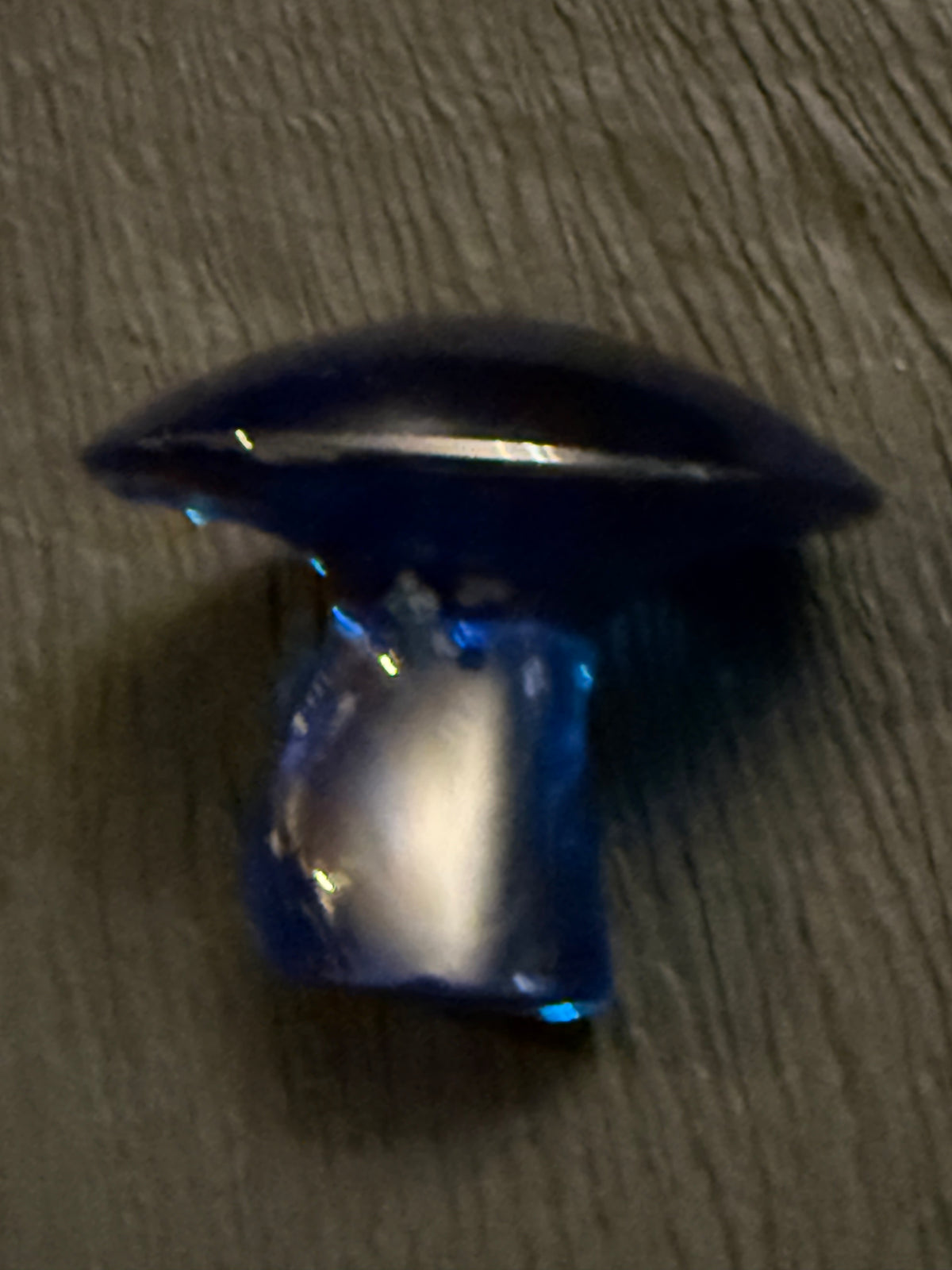 Vintage MCM Viking Art Glass Cobalt Blue Mushroom Paperweight