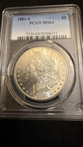 1881-S Morgan Silver Dollar – PCGS MS64 – Certified Mint State