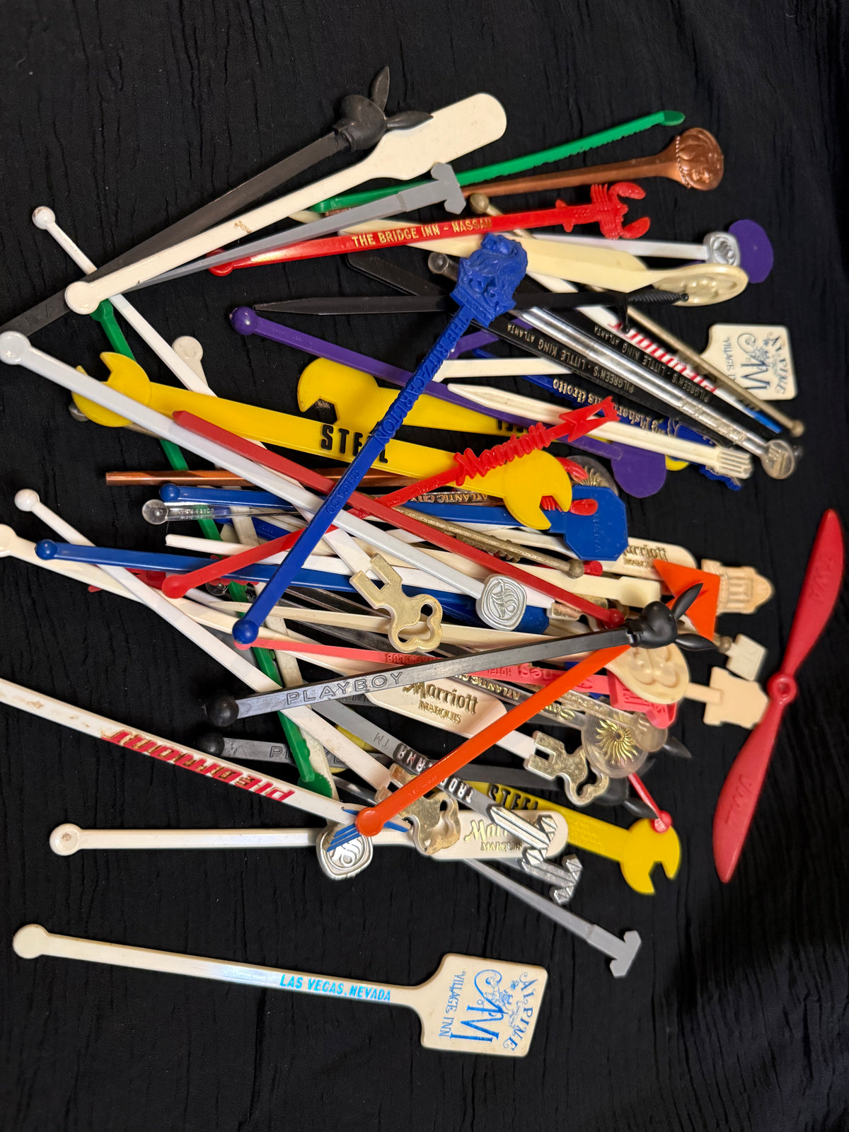 Vintage plastic swizzle sticks