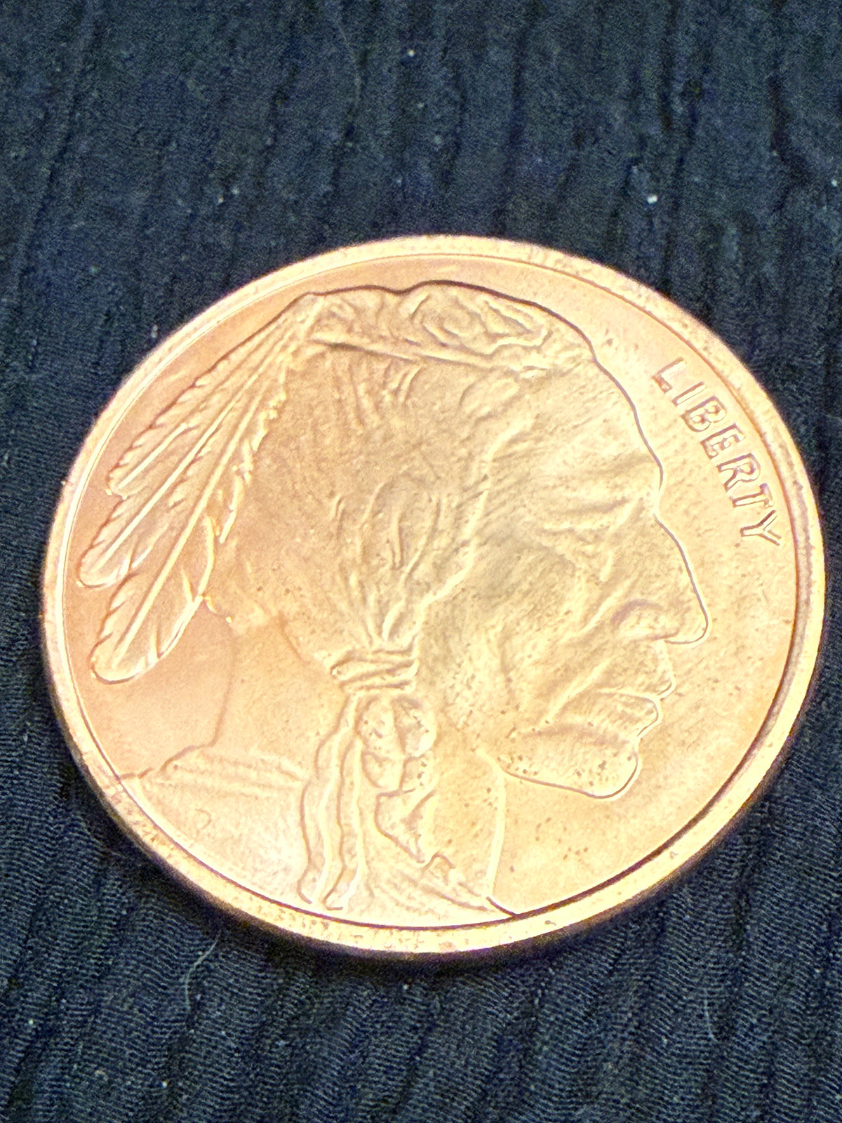1 Oz .999 Fine Copper Buffalo / Indian Head Round
