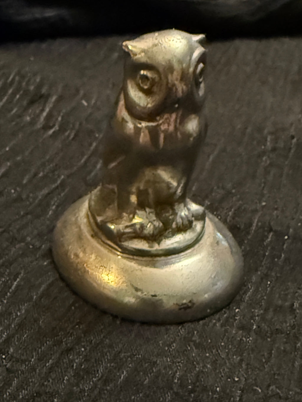 Vintage Pewter Owl Figurine