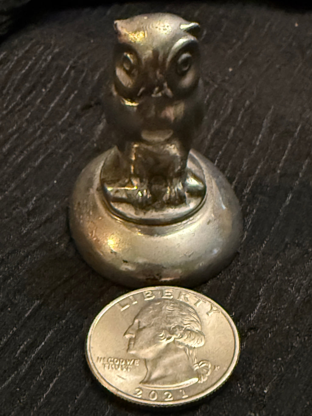 Vintage Pewter Owl Figurine
