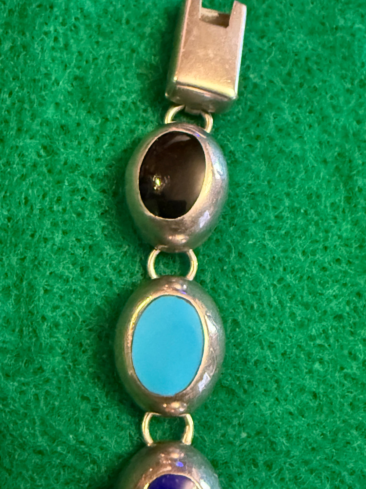 Vintage Sterling Silver Multi-stone Bracelet