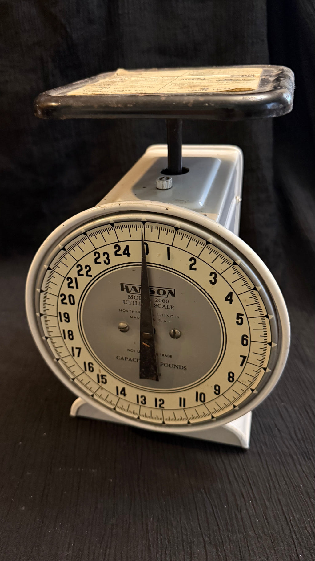 Vintage Hanson Model 2000 Utility Scale – 25 lb Capacity – Original Label – Made in USA