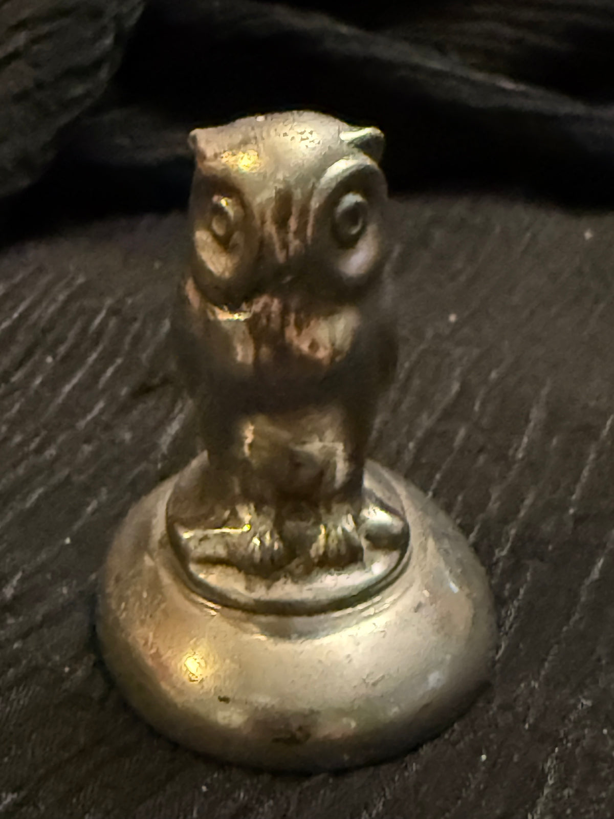 Vintage Pewter Owl Figurine