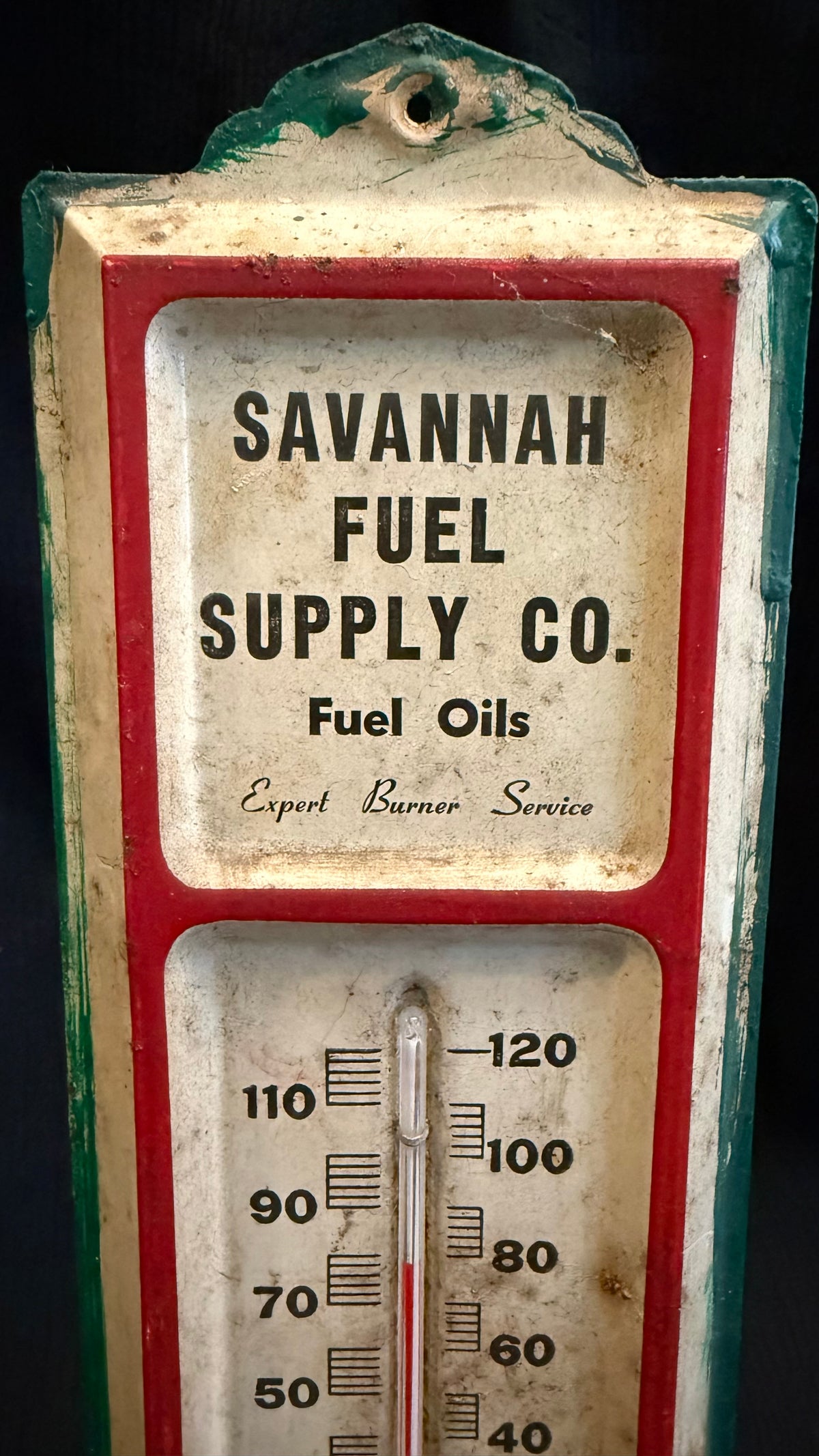 Vintage Savannah Fuel Supply Co. Advertising Thermometer – Savannah, Georgia