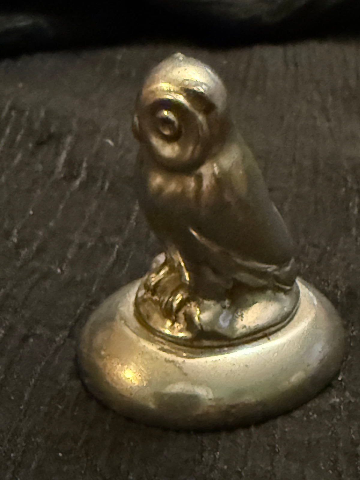 Vintage Pewter Owl Figurine