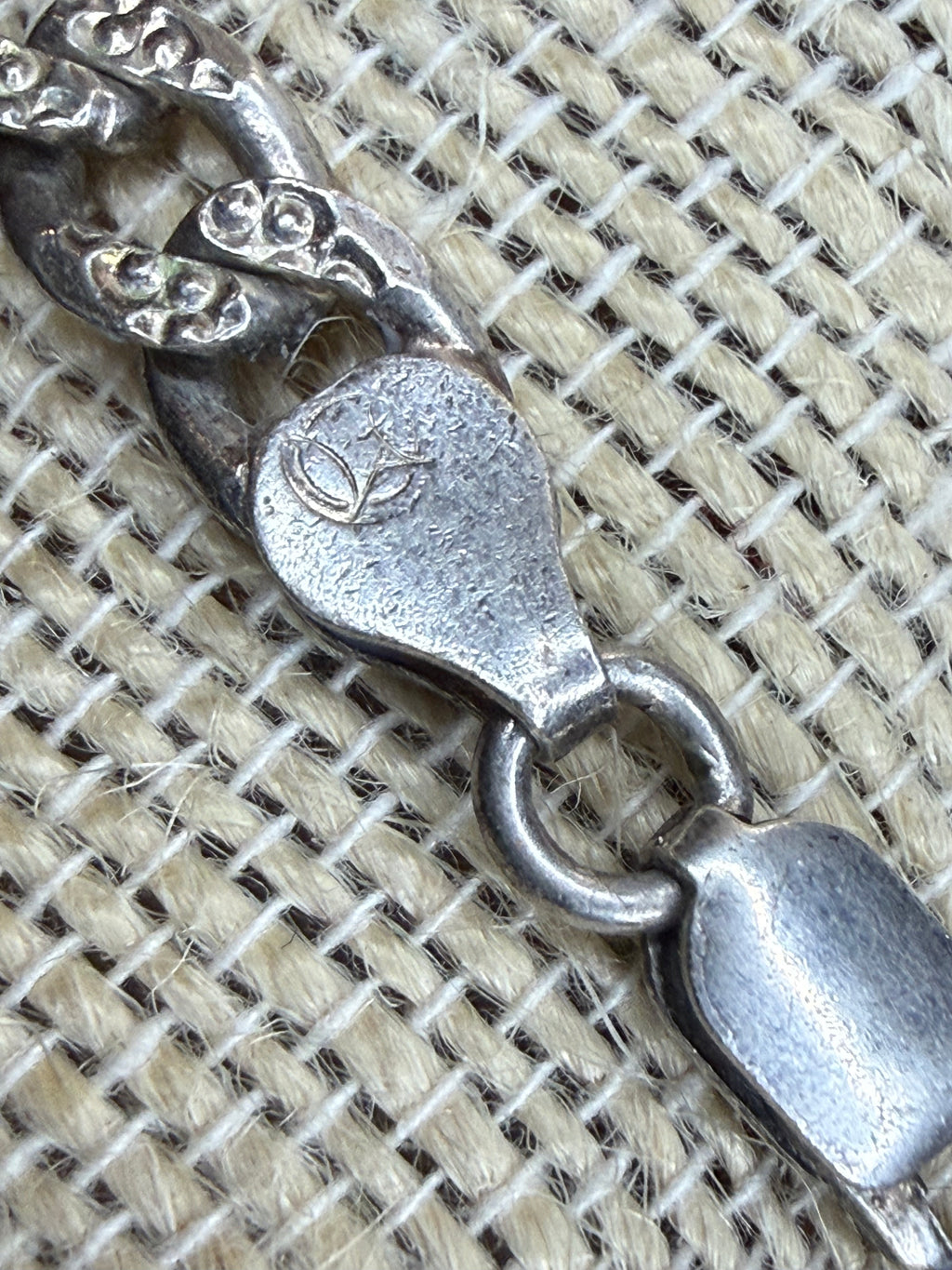Sterling Figaro necklace 22” long