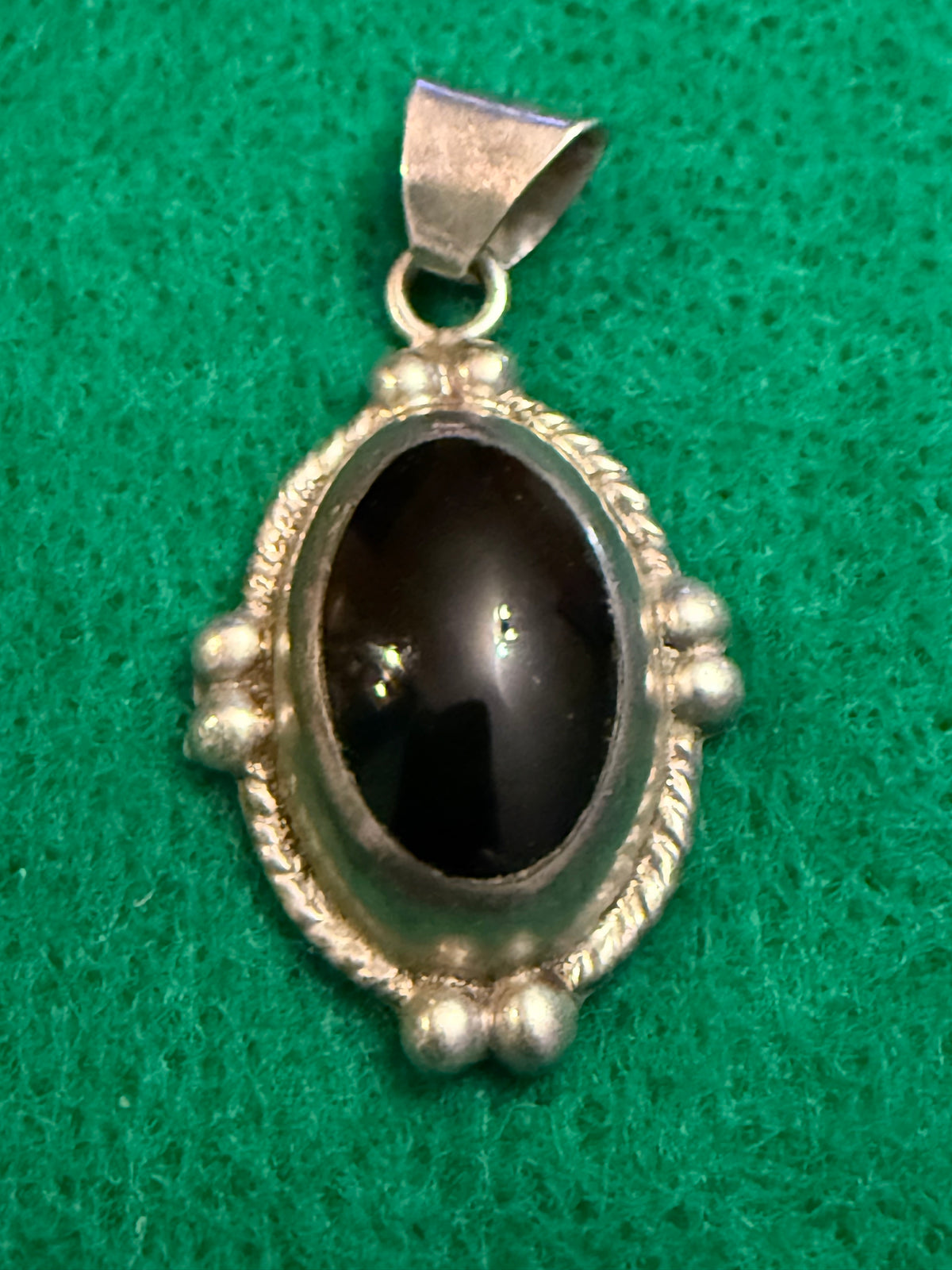 Sterling Silver Onyx Pendant