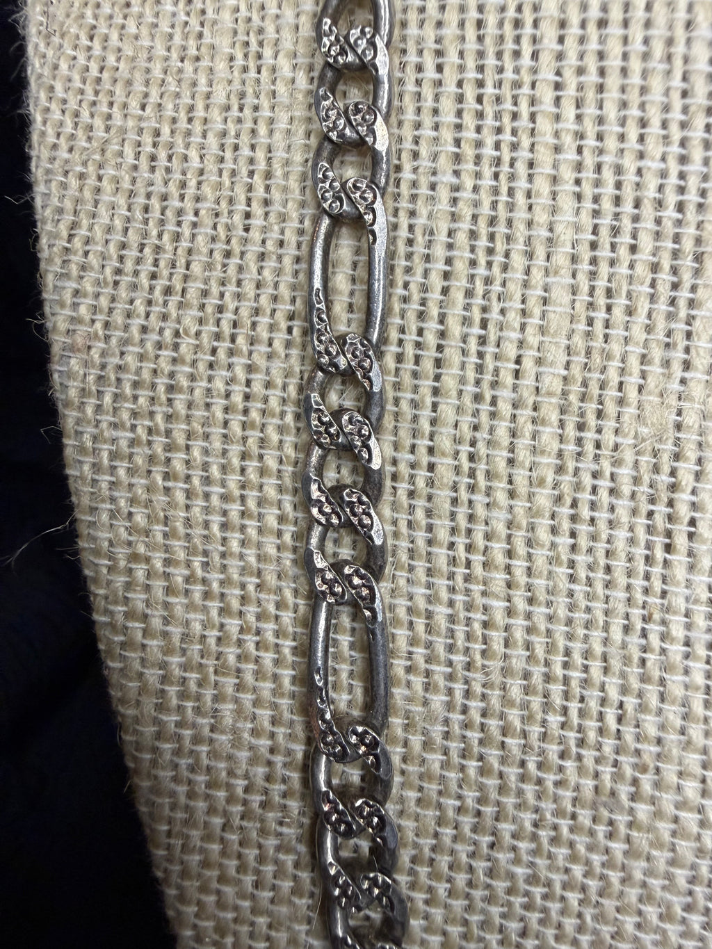 Sterling Figaro necklace 22” long