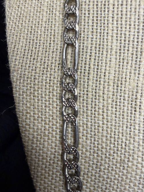 Sterling Figaro necklace 22” long
