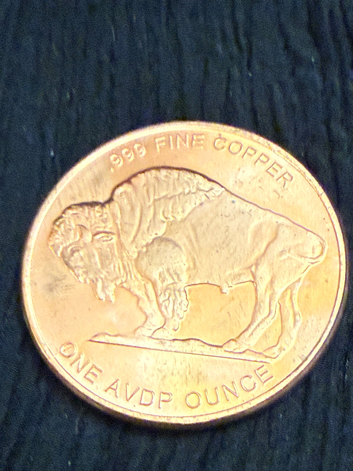 1 Oz .999 Fine Copper Buffalo / Indian Head Round