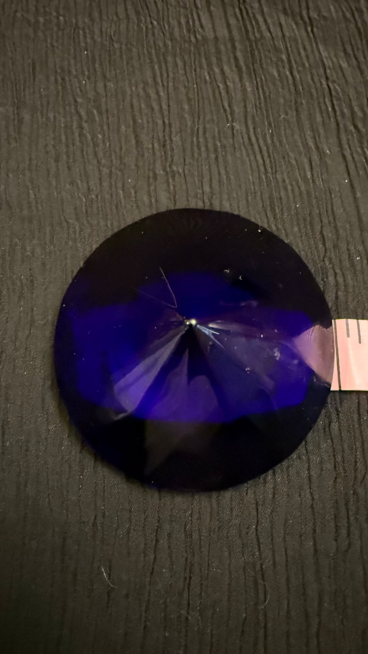 Large Cobalt Blue Faceted Crystal Diamond Paperweight – 3” Decorative Glass Jewel
