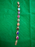 Vintage Sterling Silver Multi-stone Bracelet