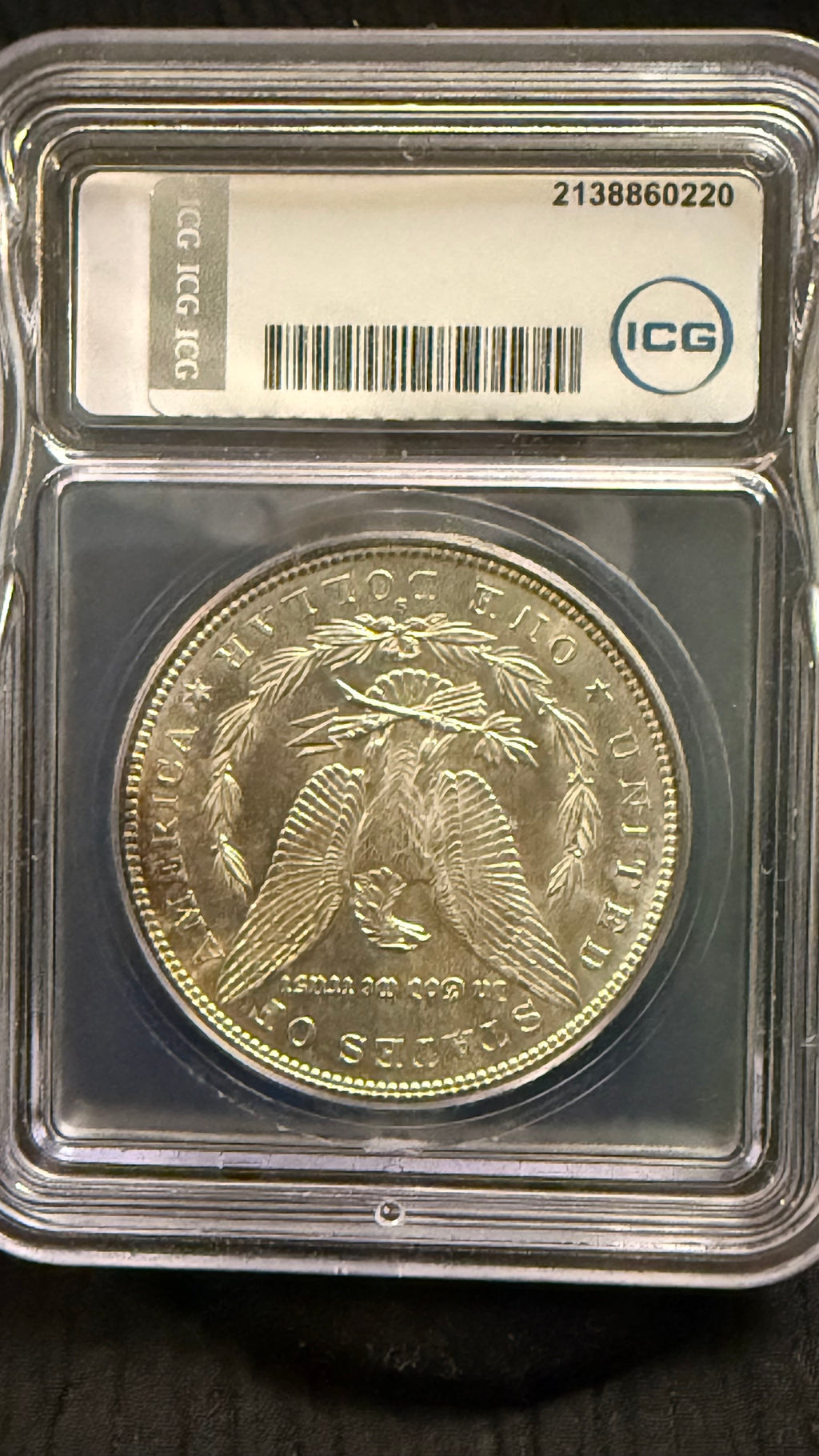 1882-S Morgan Silver Dollar — ICG MS60 Details,