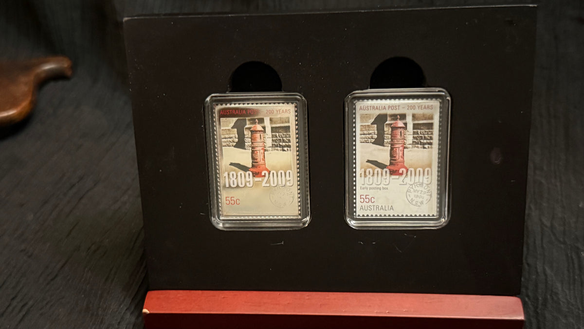 2009 Australia Post 200 Years – Early Posting Box 1/2 Oz .999 Silver Proof Stamp-Coin Set