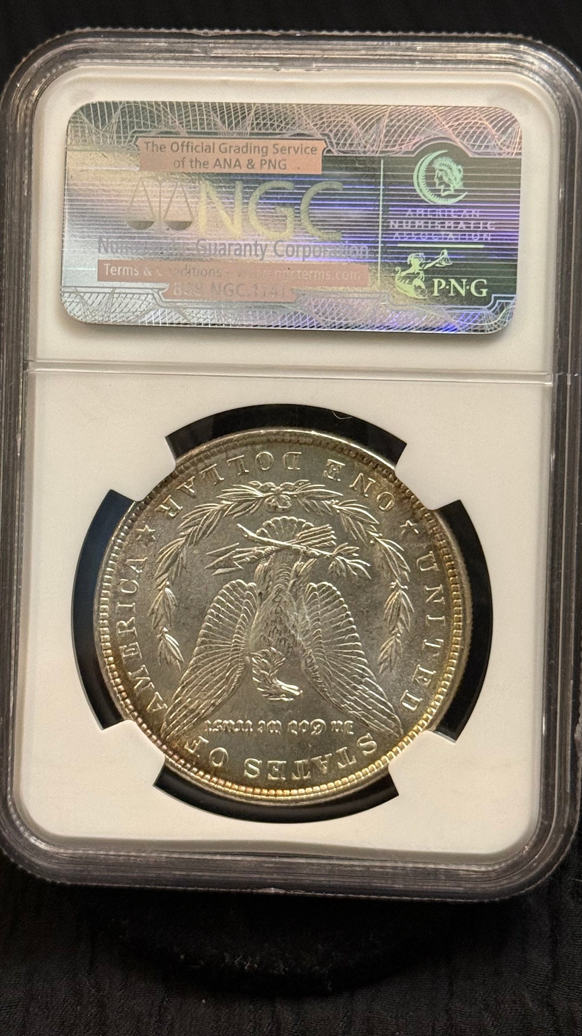 1886 Morgan Silver Dollar — NGC MS63 — Attractive Toning