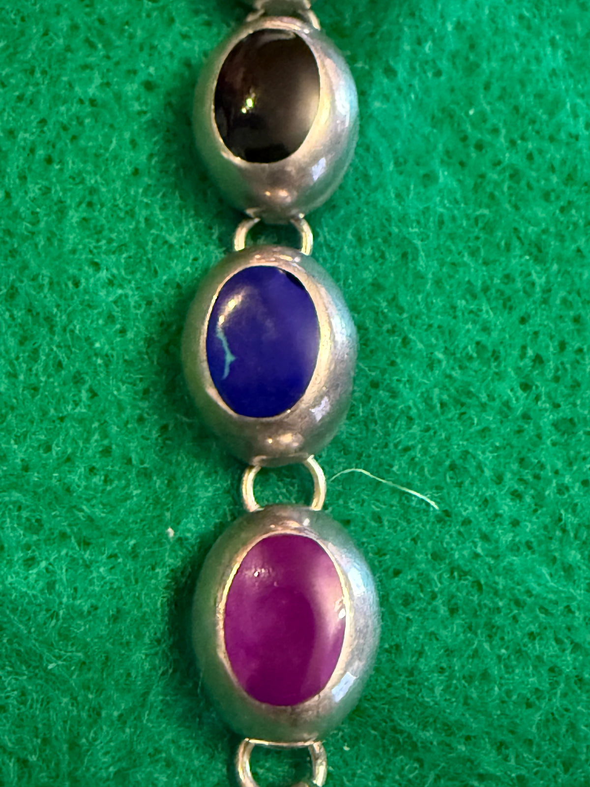 Vintage Sterling Silver Multi-stone Bracelet