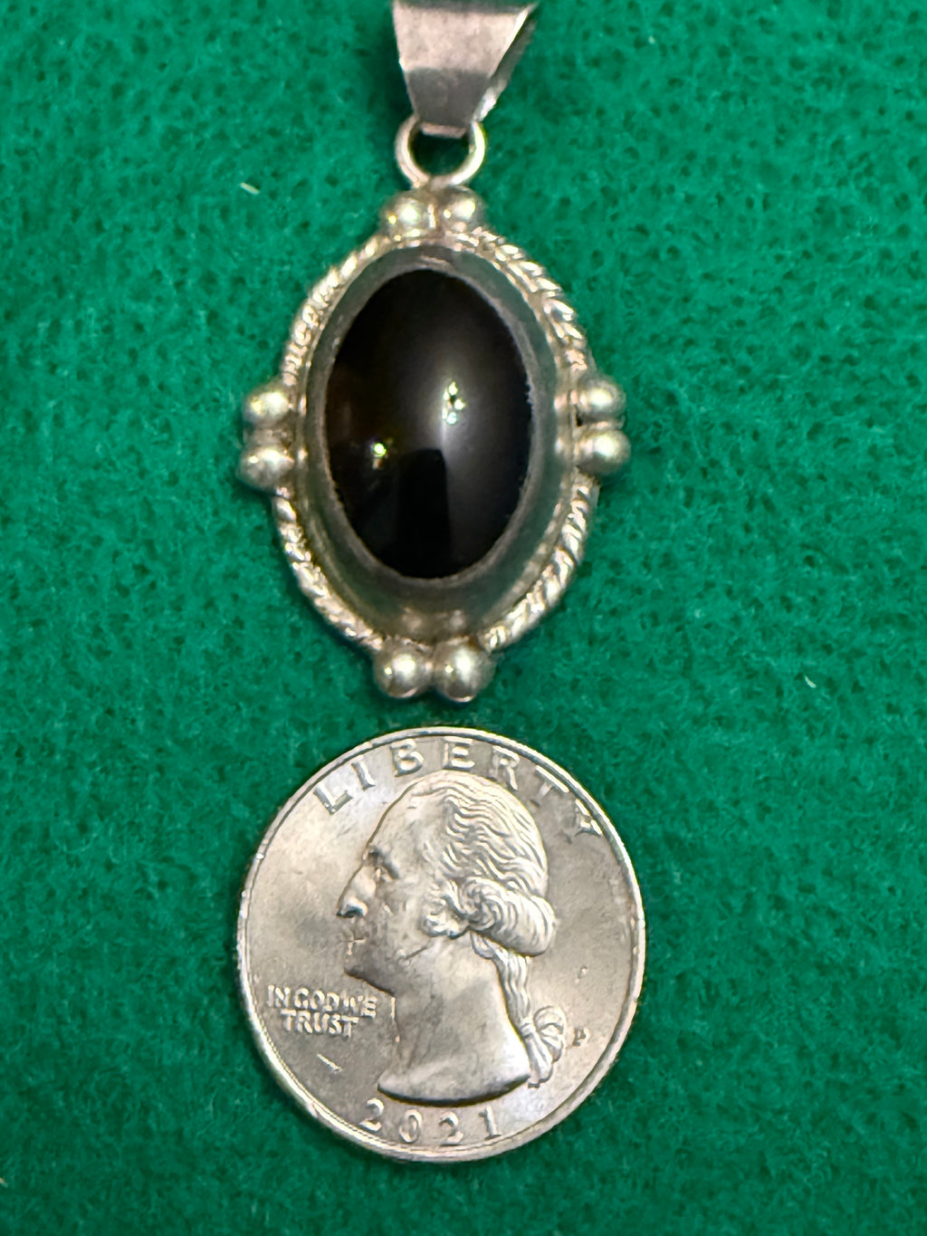 Sterling Silver Onyx Pendant