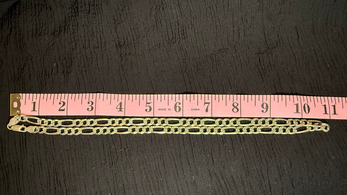 Sterling Figaro necklace 22” long