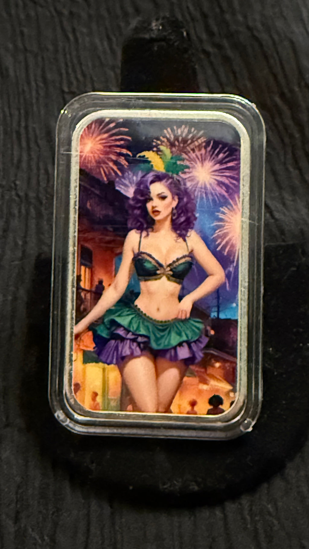 Bullion Baddies Marlee Gras “Nice” Edition – Series III – 1 Oz .999 Fine Silver Art Bar