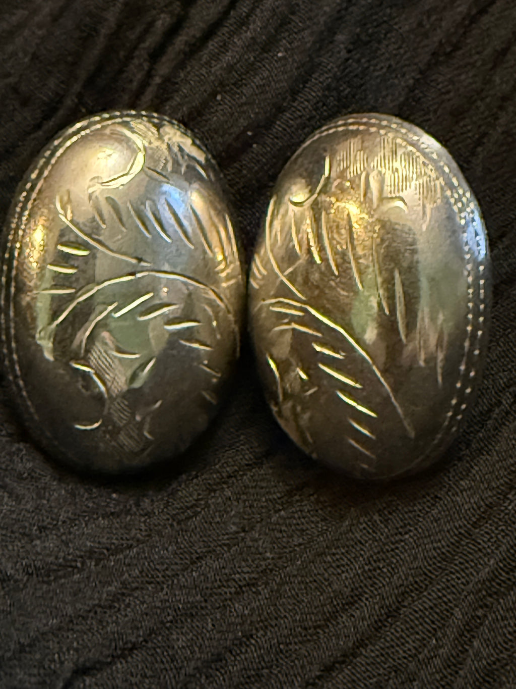 Sterling oval post earrings