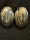 Sterling oval post earrings