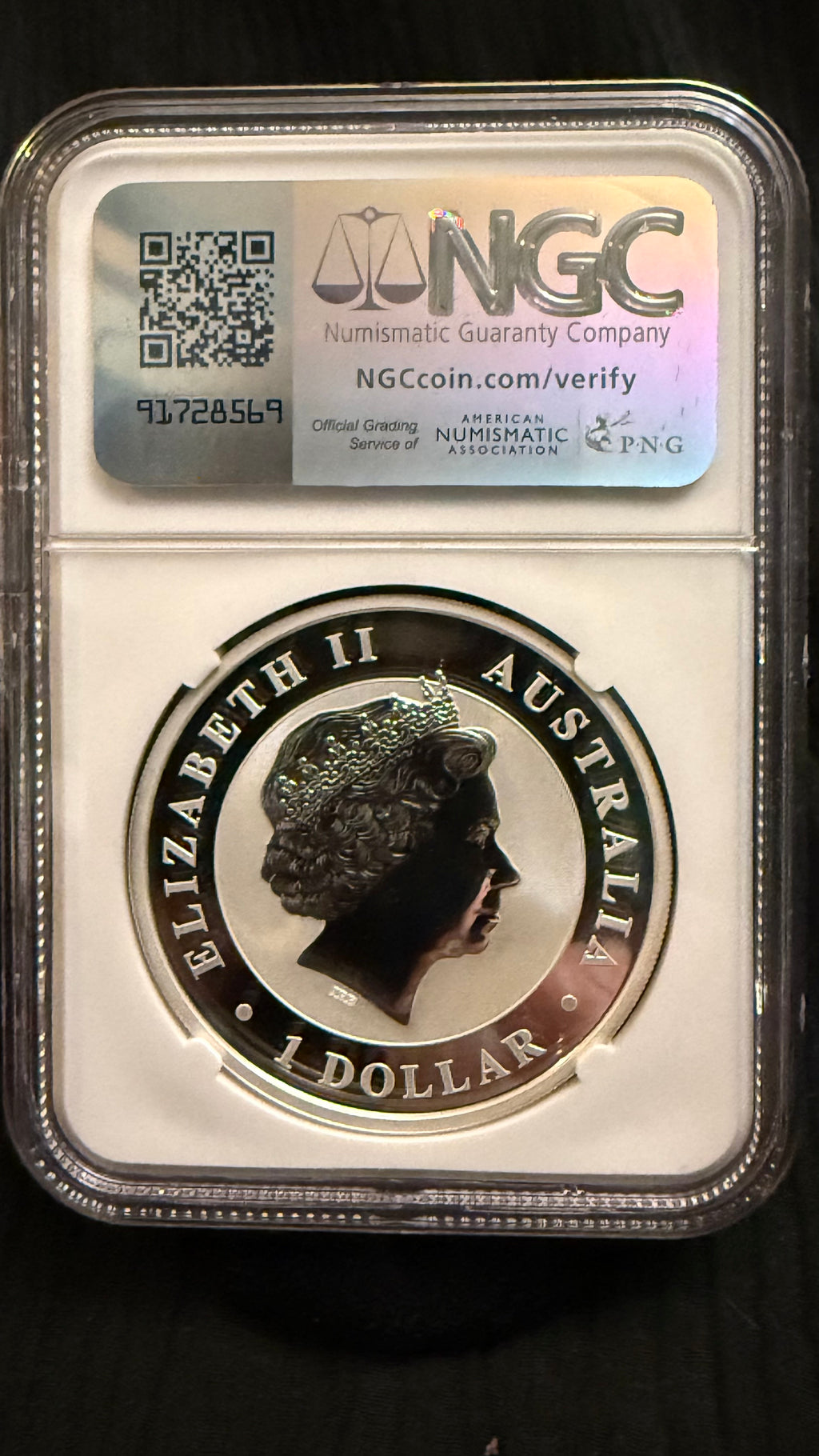 2017-P Australia $1 Silver Koala — NGC MS70