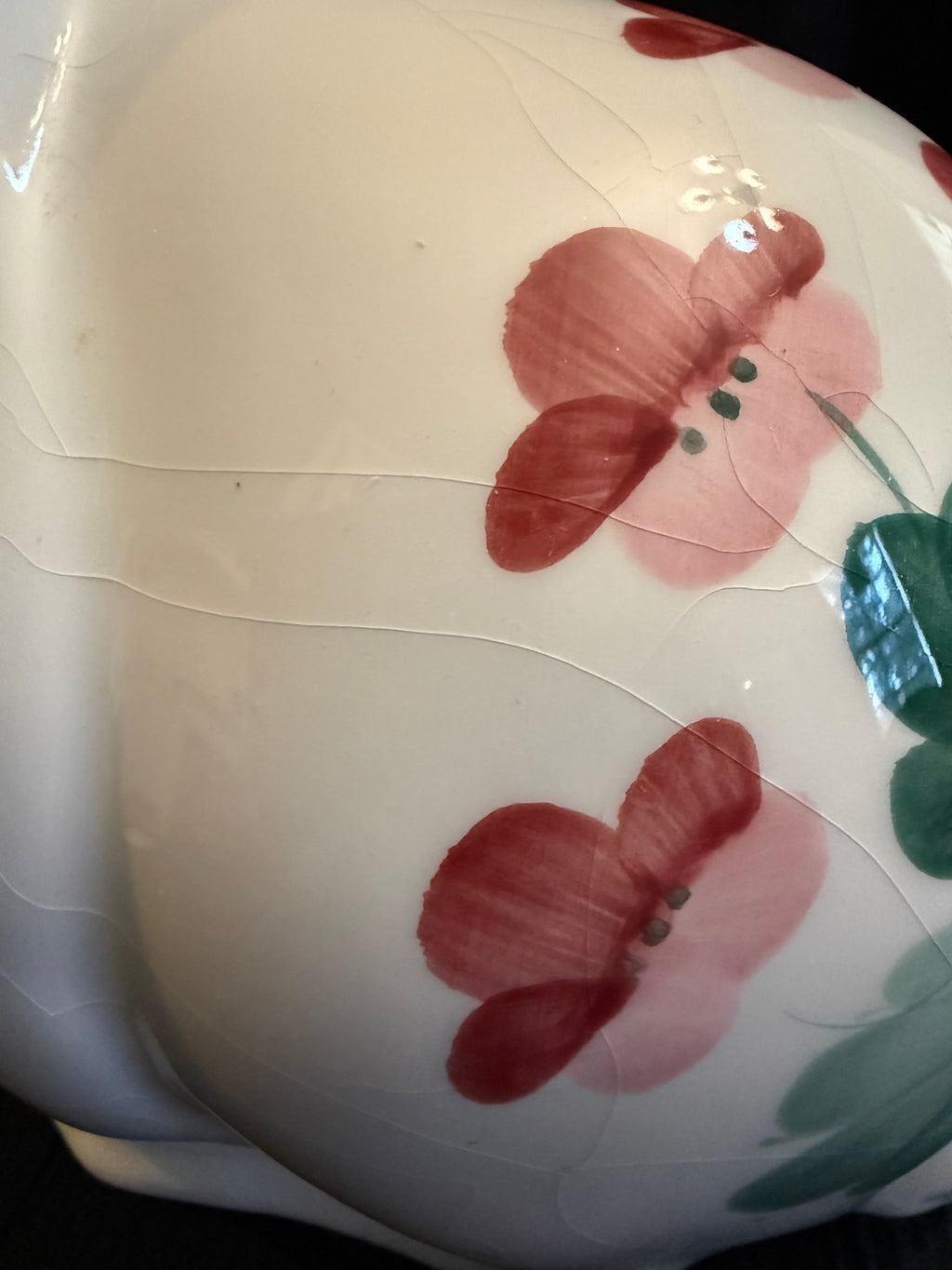 Vintage Hand-Painted Floral Ceramic Bunny Rabbit