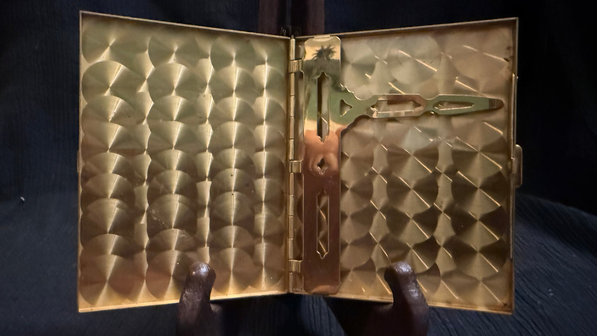 Vintage MCM Gold-Tone Confetti Lucite Cigarette Case